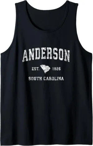 Anderson South Carolina SC Vintage Athletic Sports Design Tank Top