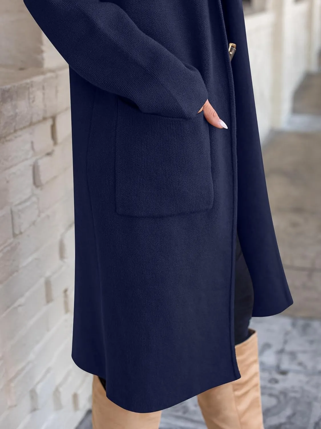 ANRABESS Women's Cardigan Long Sweater Oversized Open Front Knit Duster Coat 2024 Trendy Lady Fall Coatigan Outerwear