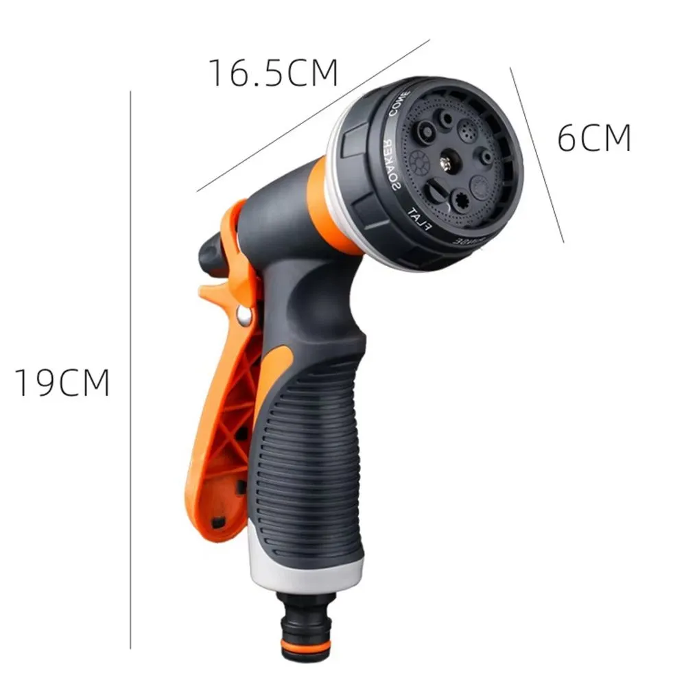 ANYHOUZ Garden Hose Nozzle 4PC Set 8 Mode High Pressure Adjustable Sprayer Quick Connect with Threaded Base Connector
