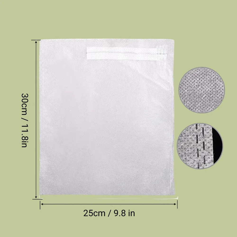 ANYHOUZ Garden Mesh Bags White 100PCS 20x30cm Non Woven Fruit Protection Bags