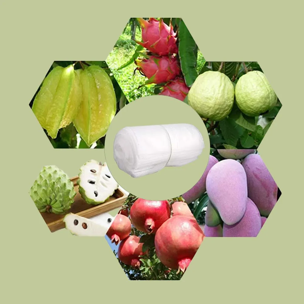 ANYHOUZ Garden Mesh Bags White 100PCS 20x30cm Non Woven Fruit Protection Bags