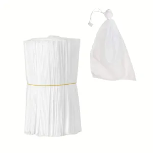 ANYHOUZ Garden Mesh Bags White 100PCS 20x30cm Non Woven Fruit Protection Bags