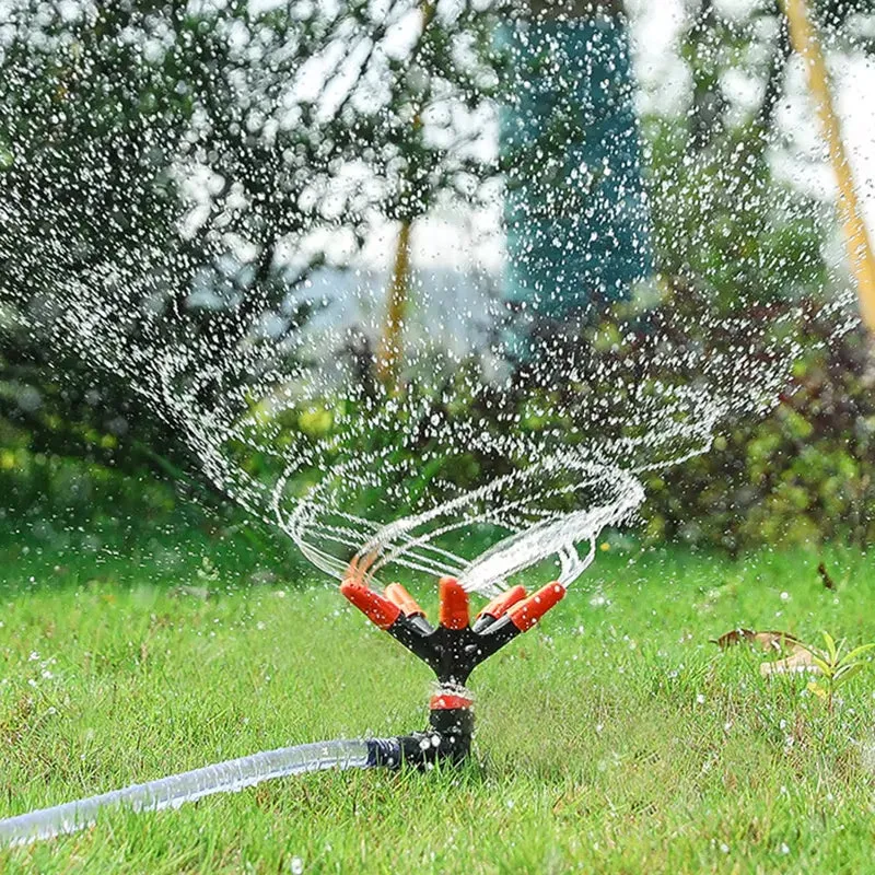ANYHOUZ Garden Sprinkler 360° Rotating Pentagonal with 5 Showerhead Automatic Water Irrigation Sprayer