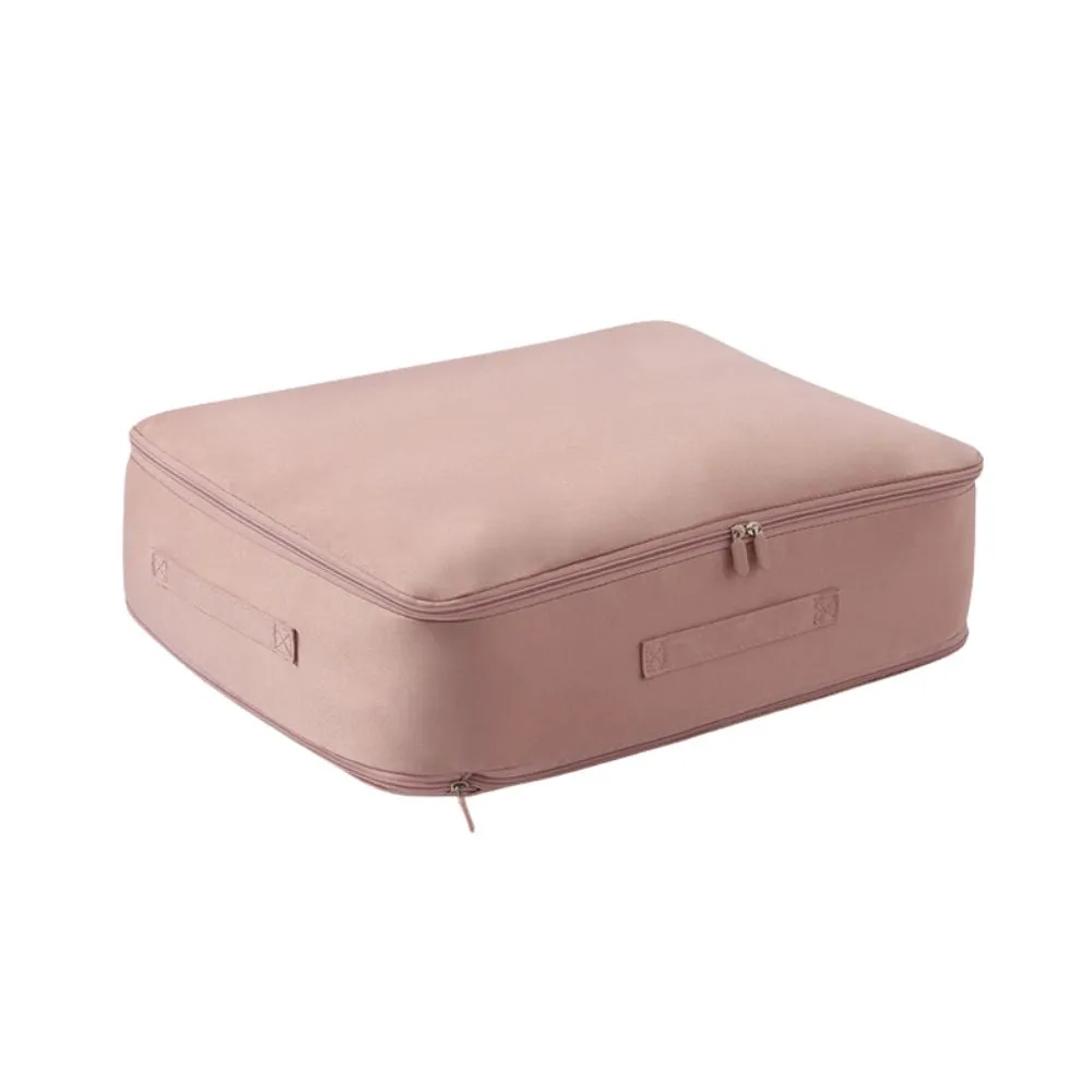 ANYHOUZ Storage Bag 1PC Pink Multifunctional Self Compression and Ultra Space Saving Organizer For Quilts And Clothes