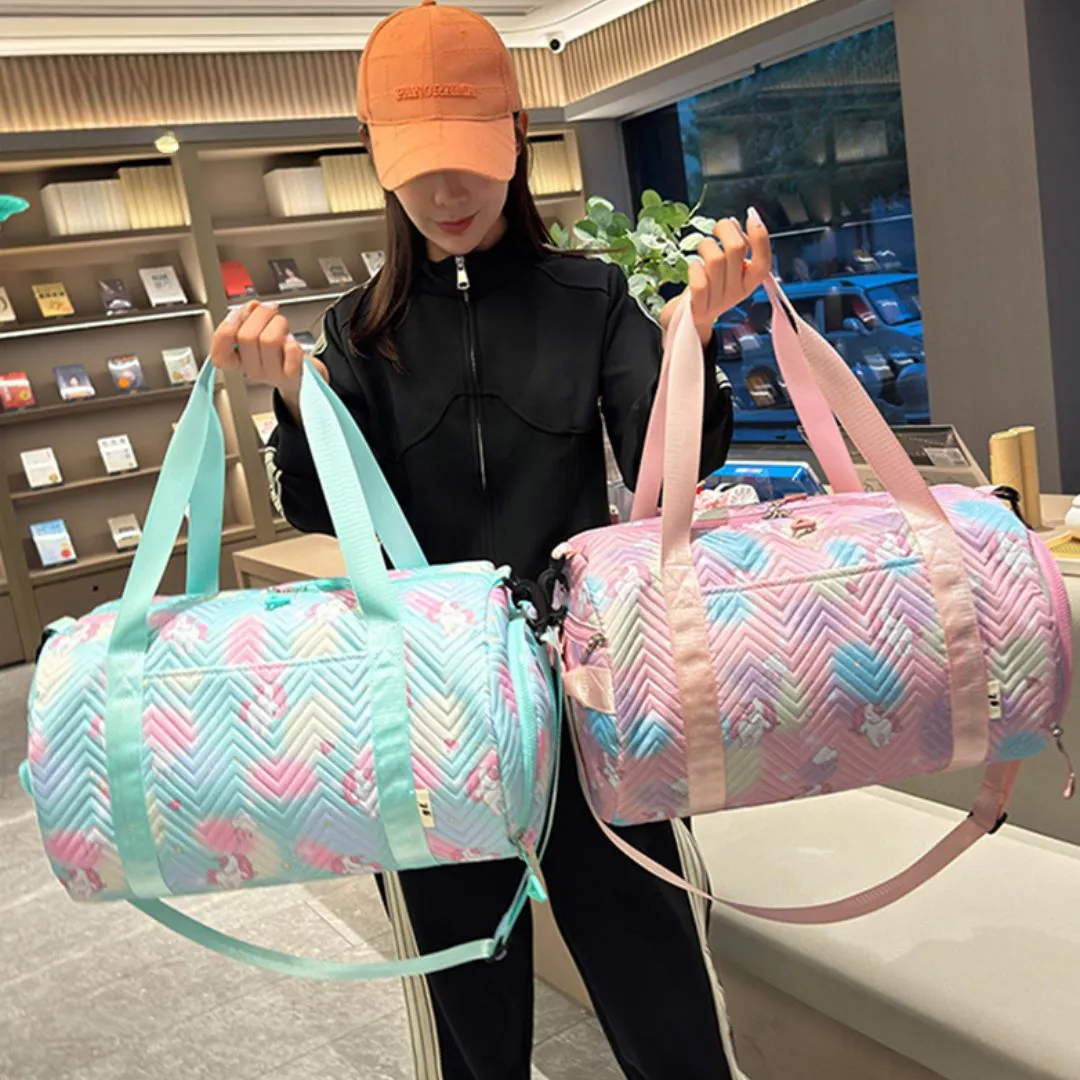 ANYMOM Mommy Diaper Bag Pink Unicorn Shoulder Bag with Internal Zip Pocket Waterproof Handbag for Travel and Sports