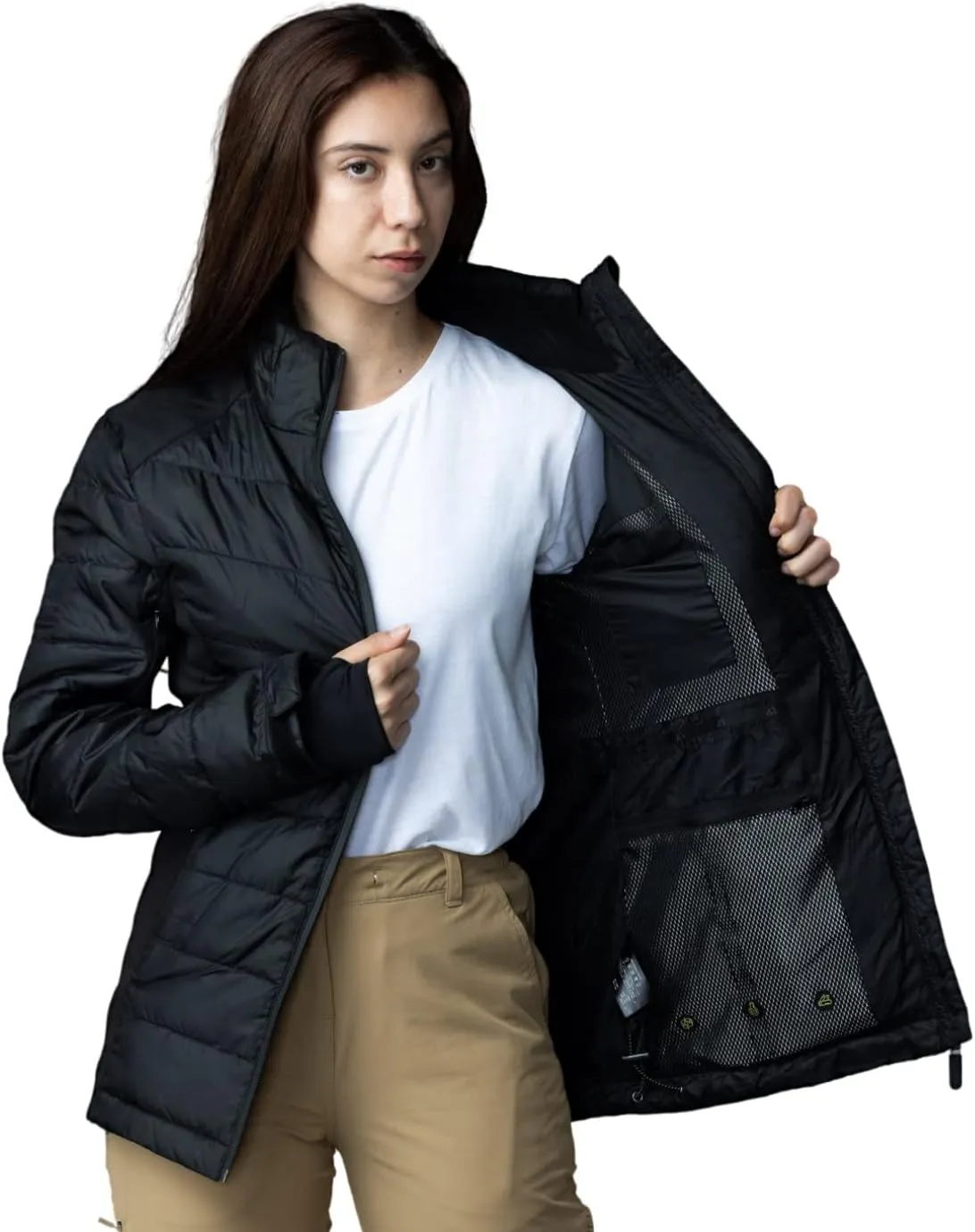 Apricoat EcoDown Jacket - Packable Lightweight Water-Resistant Hooded Puffer Jacket - Windproof Winter Coat with Insulation