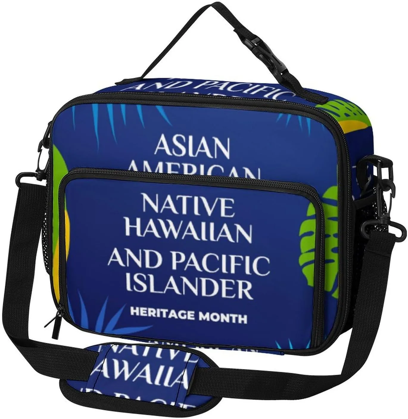 Asian American And Pacific Islander Heritage Month Lunch Bag Insulated Lunch Tote Shoulder Bag for Men Women Work Travel Picnic