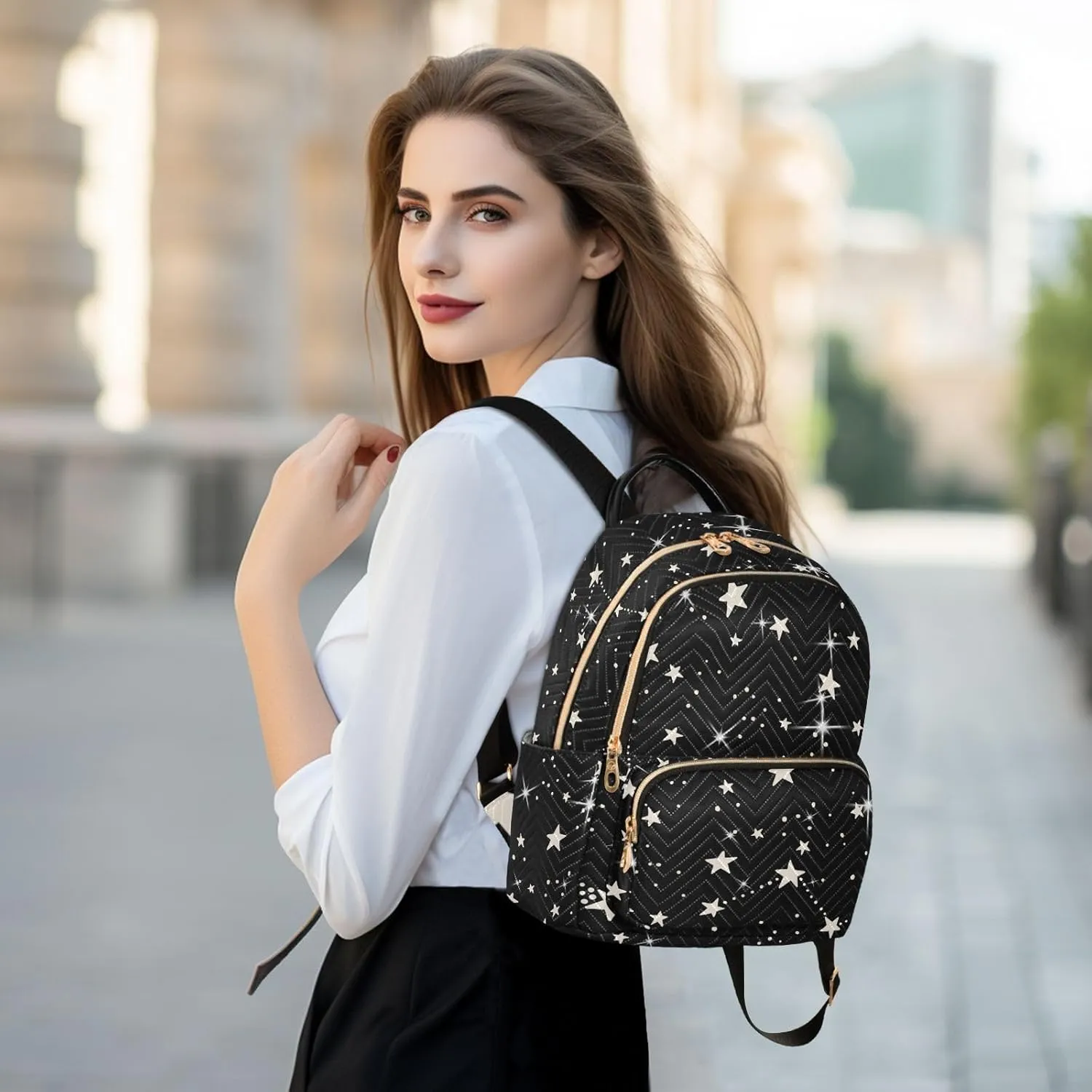 Astronomical Constellation Speace Mini Backpack for Women, Travel Backpack Purse Daypack Shoulder Bag for Ladies