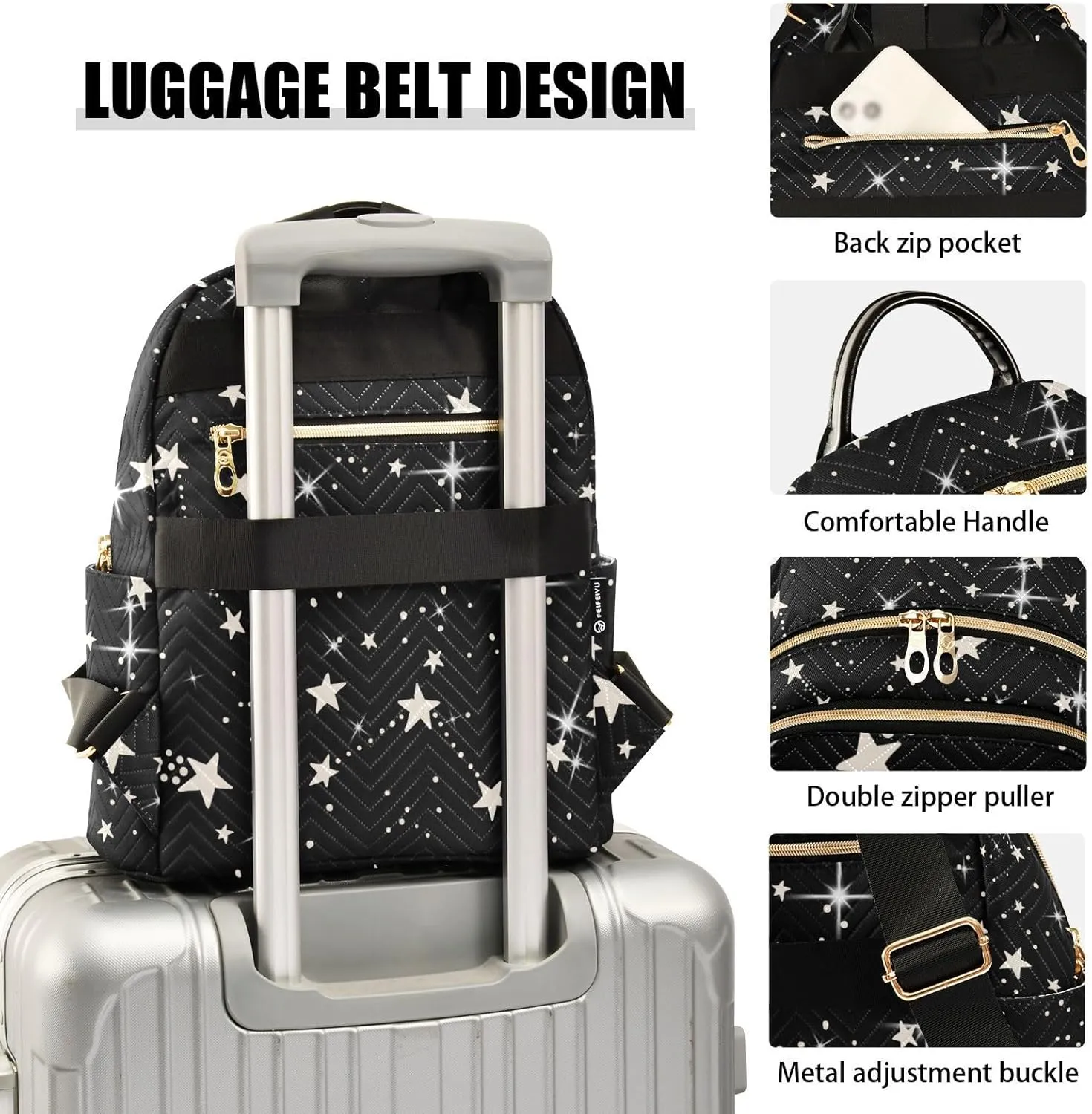 Astronomical Constellation Speace Mini Backpack for Women, Travel Backpack Purse Daypack Shoulder Bag for Ladies
