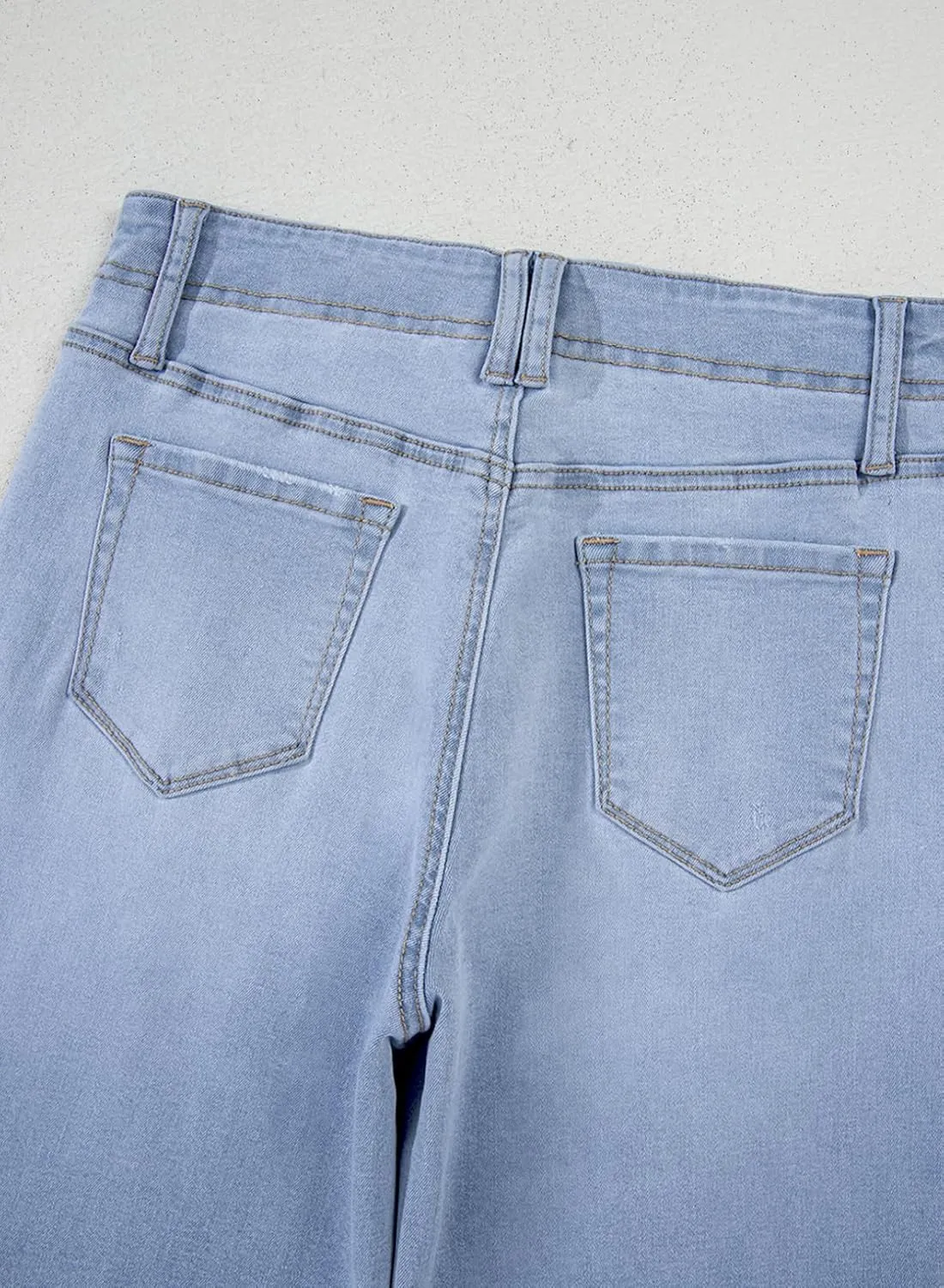 Astylish Womens Wide Leg Jeans High Waisted Stretchy Buttoned Denim Pants Trendy 2025 with Pocket