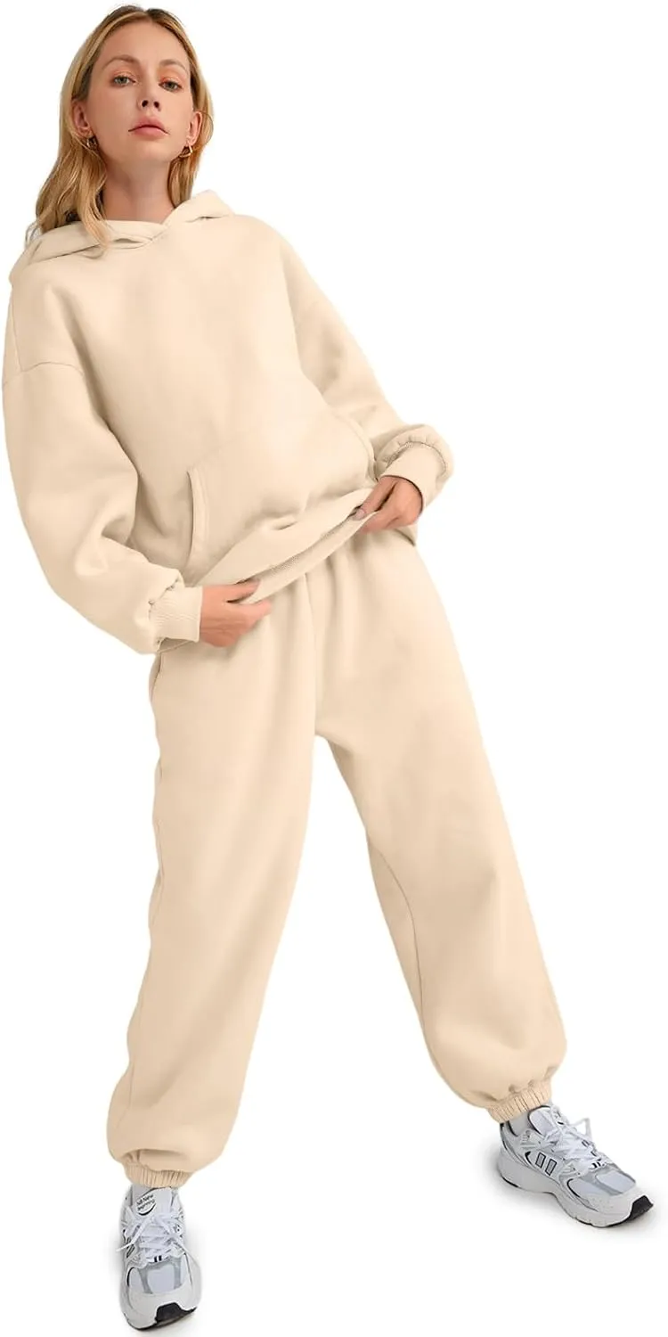AUTOMET Womens 2 Piece Outfits Lounge Hoodie Sweatsuit Sets Oversized Sweatshirt Baggy Fall Fashion Sweatpants with Pockets