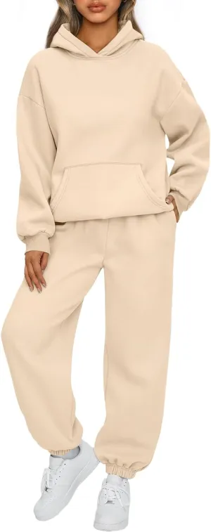 AUTOMET Womens 2 Piece Outfits Lounge Hoodie Sweatsuit Sets Oversized Sweatshirt Baggy Fall Fashion Sweatpants with Pockets