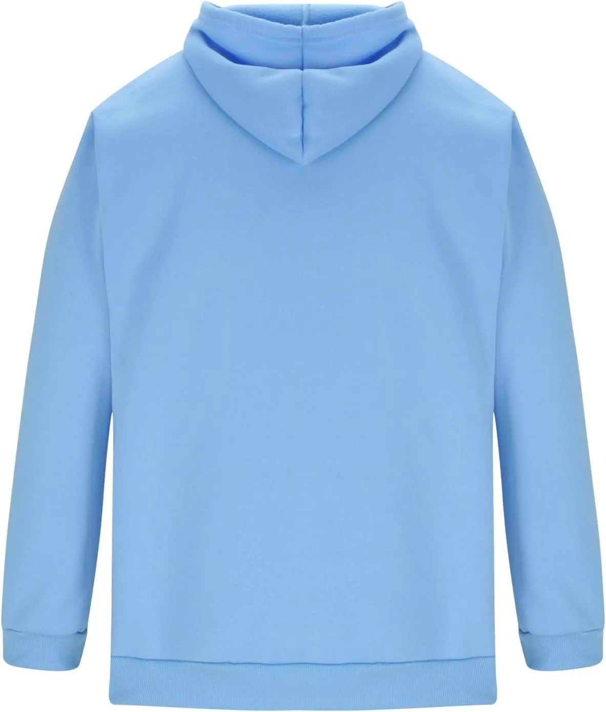 Aymnlox Mens Hoodie Pullover Fashion Solid Color Long Sleeve Drawstring Sweatshirt Lightweight Casual Collared Hoodies