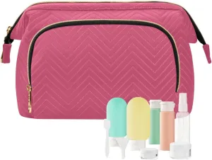 Azalea Makeup Bag Travel Toiletry Bag Makeup Case Box Cute Skincare Bag Organizer Small Cosmetic Bag Pouch Make Up Bags for Trip Women Purse Men Toiletries Sports Adults