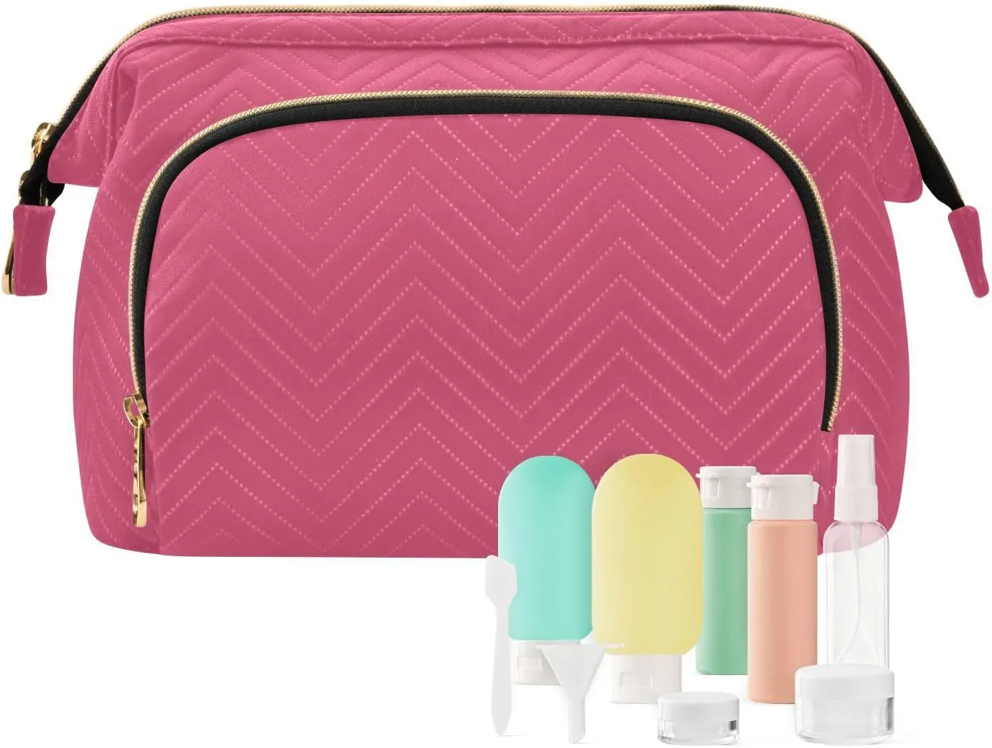 Azalea Makeup Bag Travel Toiletry Bag Makeup Case Box Cute Skincare Bag Organizer Small Cosmetic Bag Pouch Make Up Bags for Trip Women Purse Men Toiletries Sports Adults