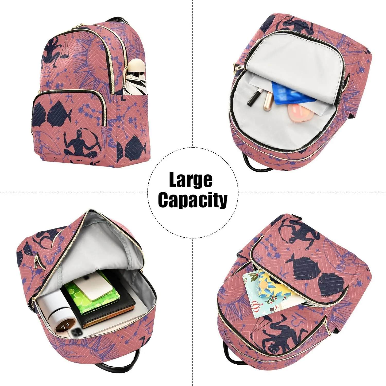 Backpack for Women Fashion Travel Work Anti-theft Bag Business Computer Backpack Purse (Medium Pattren 4)
