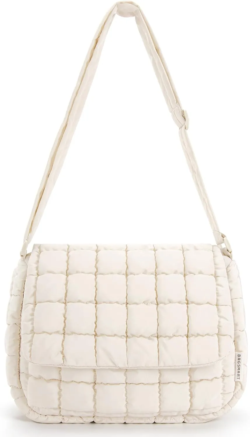 BAGSMART Medium Crossbody Bags for Women, Quilted Puffer Cross body Purse with Adjustable Strap