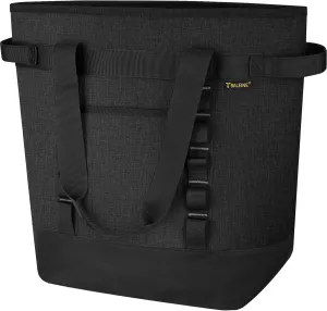 BALEINE Large 45-Can Cooler Bags Insulated, PEVA Soft Cooler Tote Bag, Insulated Grocery Bags with Zippered Top (8.5 Gallon, Dark Grey)