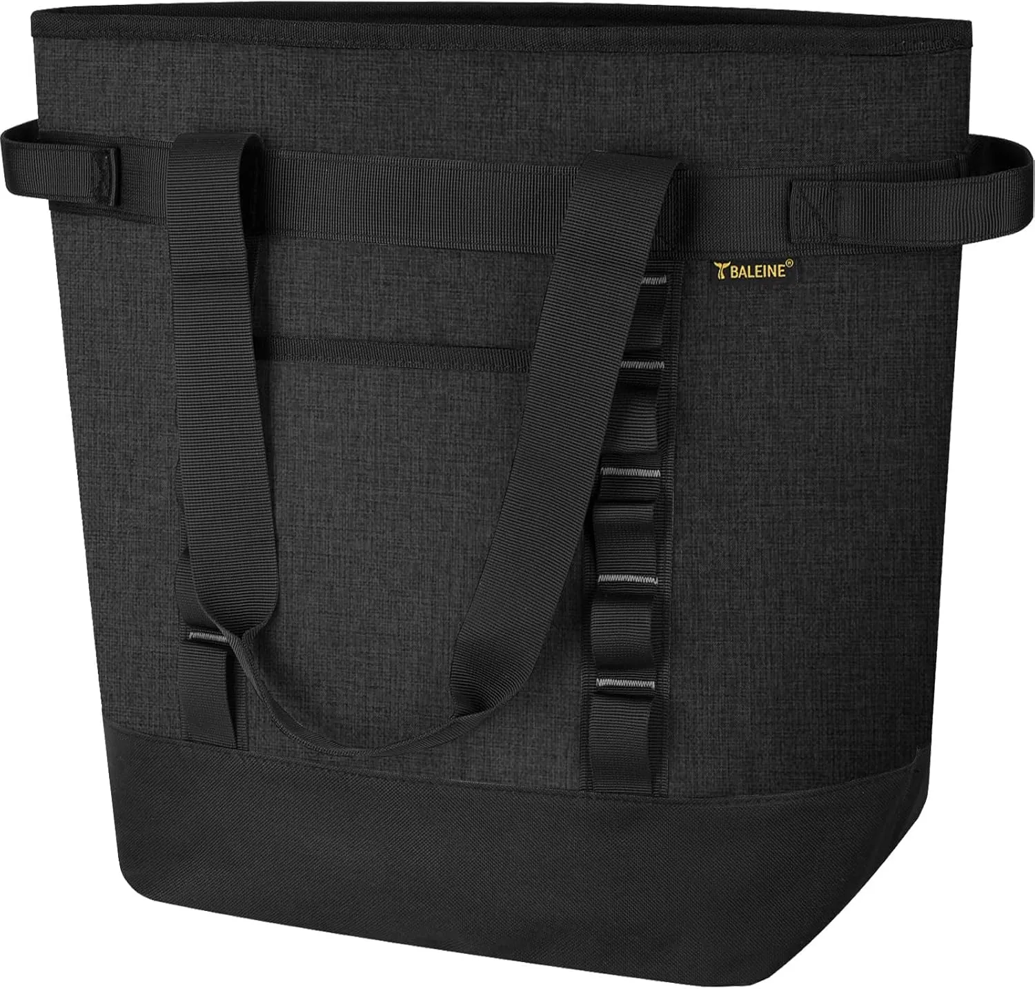 BALEINE Large 45-Can Cooler Bags Insulated, PEVA Soft Cooler Tote Bag, Insulated Grocery Bags with Zippered Top (8.5 Gallon, Dark Grey)
