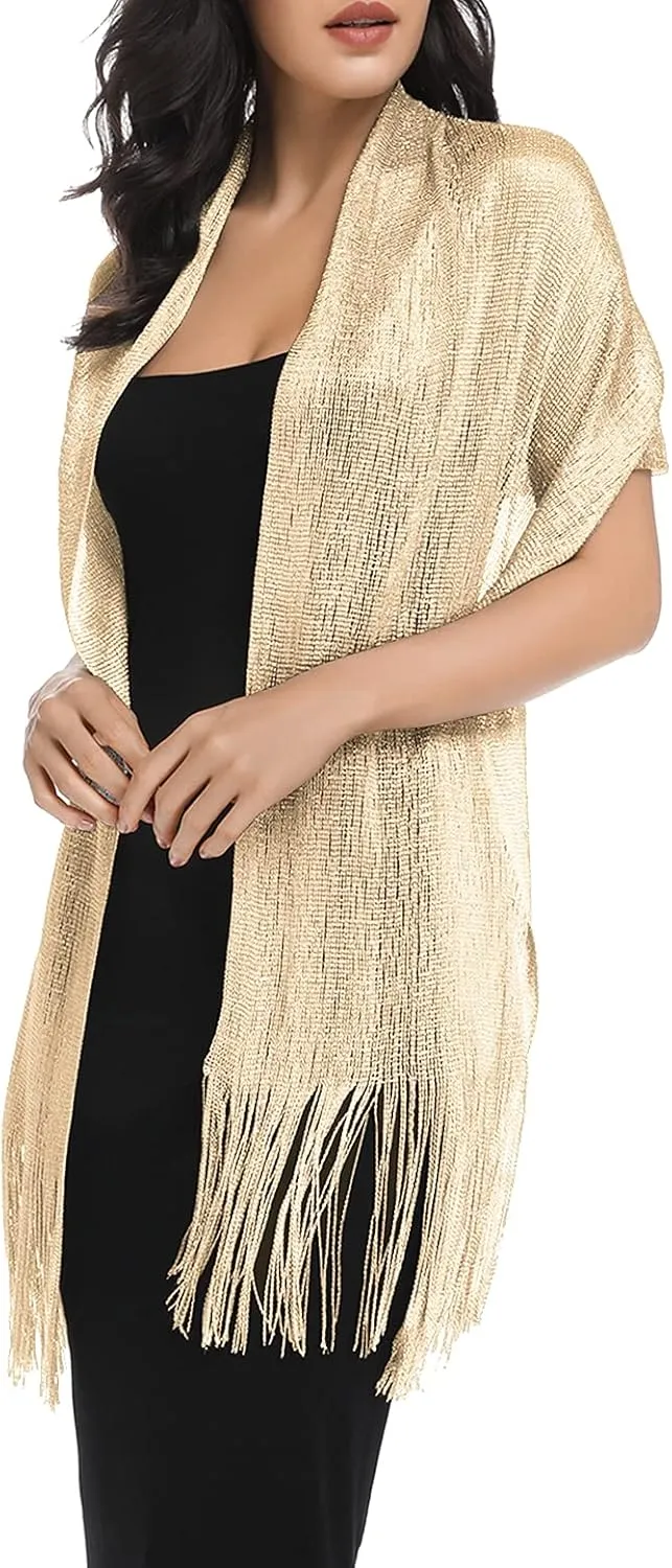 BANETTETA Shawls for Wraps Evening Dresses Scarf for Women Formal Shawl for Evening Party with Buckle for Wedding Shawl