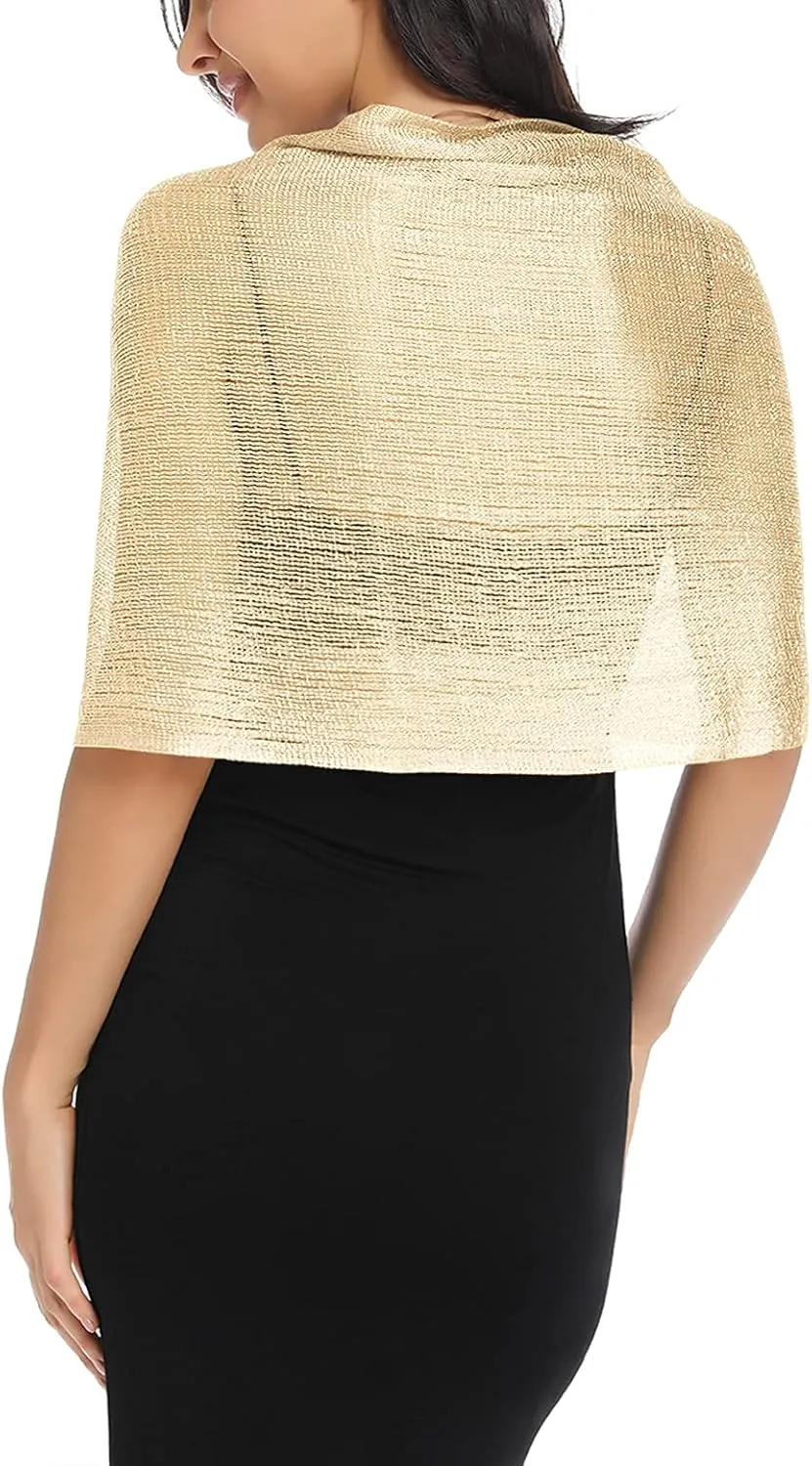 BANETTETA Shawls for Wraps Evening Dresses Scarf for Women Formal Shawl for Evening Party with Buckle for Wedding Shawl