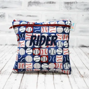 Baseballs Personalized Food Safe Reusable Bag