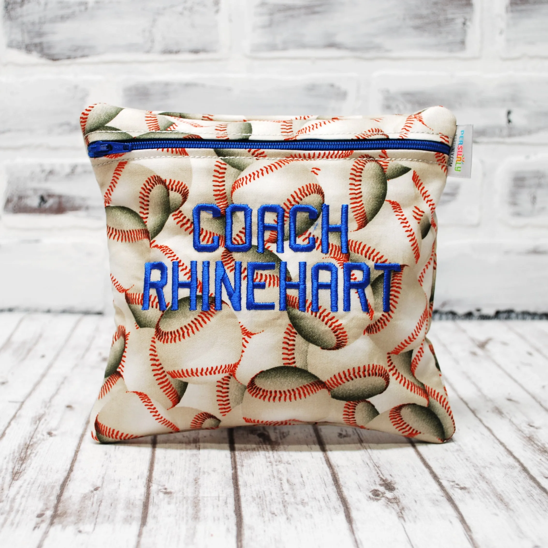 Baseballs Personalized Reusable Food Bag