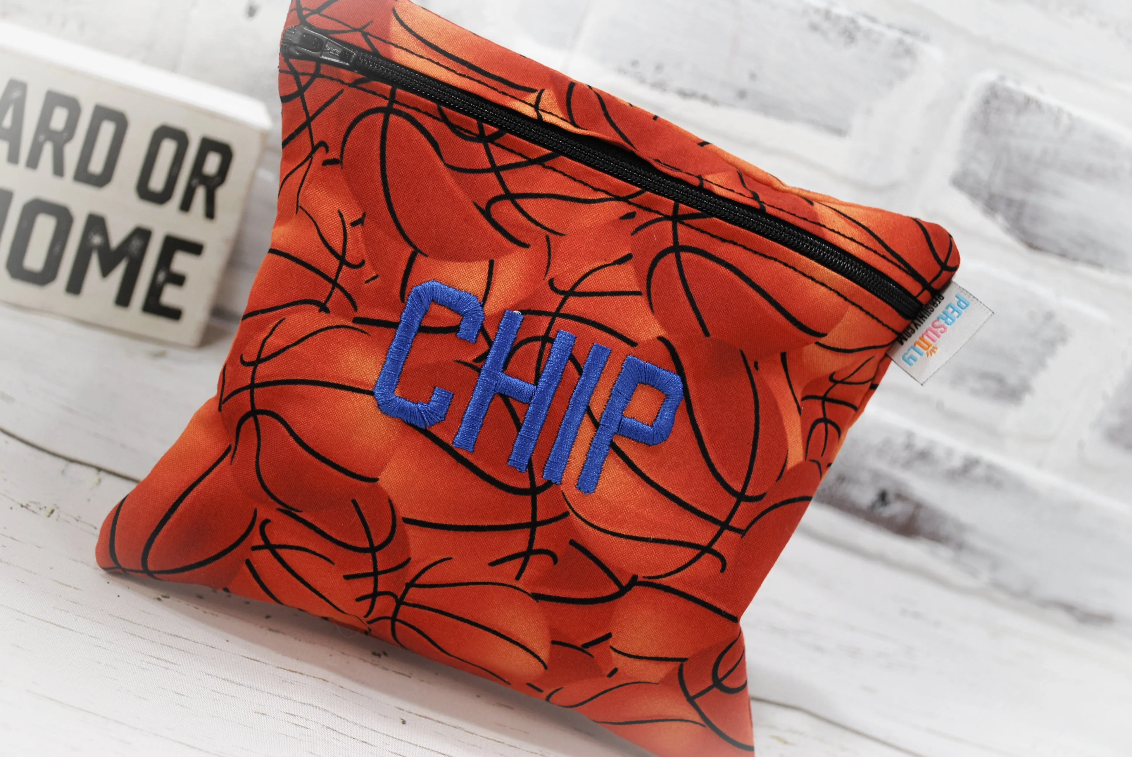 Basketballs Personalized Reusable Food Bag