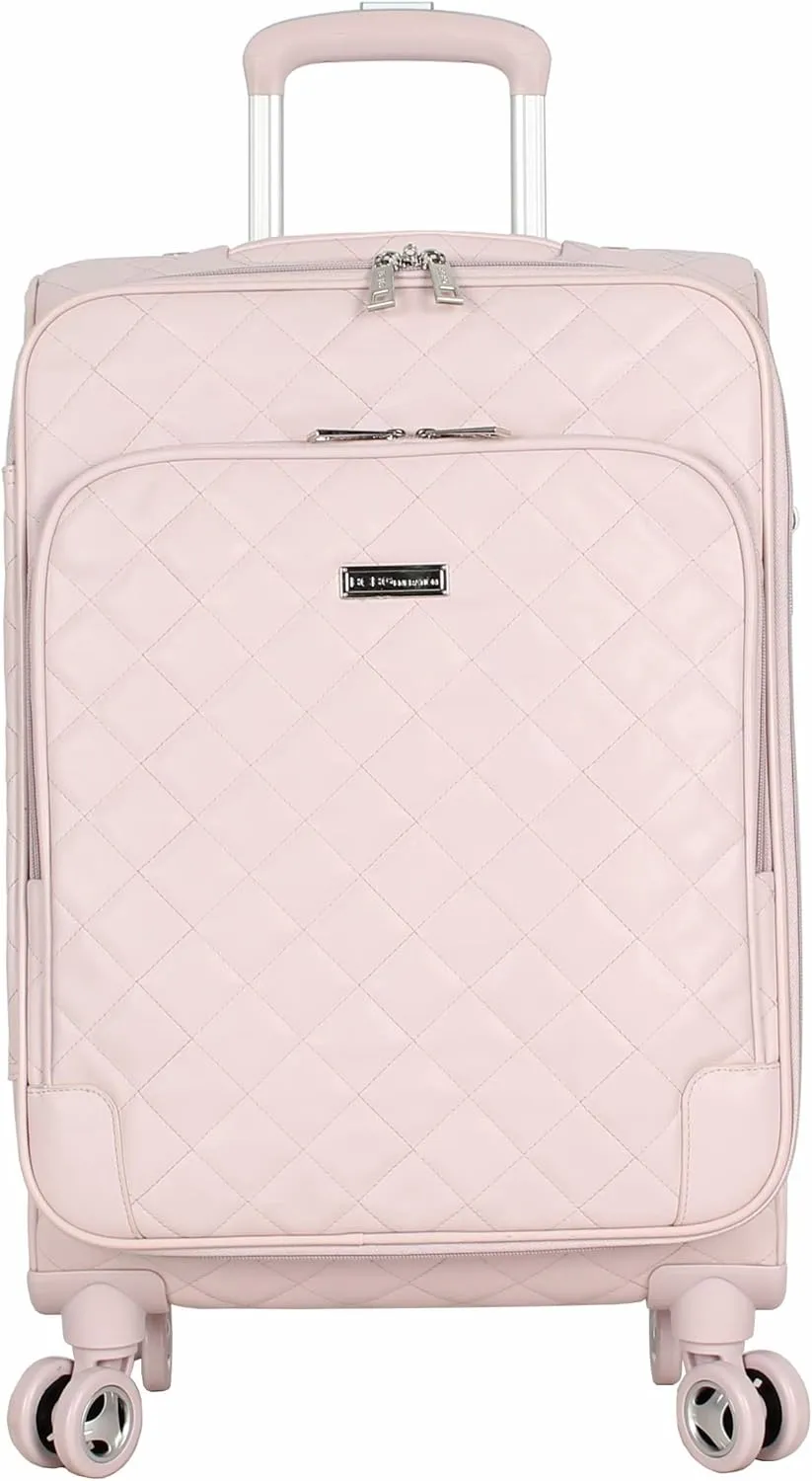 BCBGeneration Designer Carry-On Luggage with Spinner Wheels for Women, Expandable Softside 20 Inch Suitcase Lightweight Small Bag