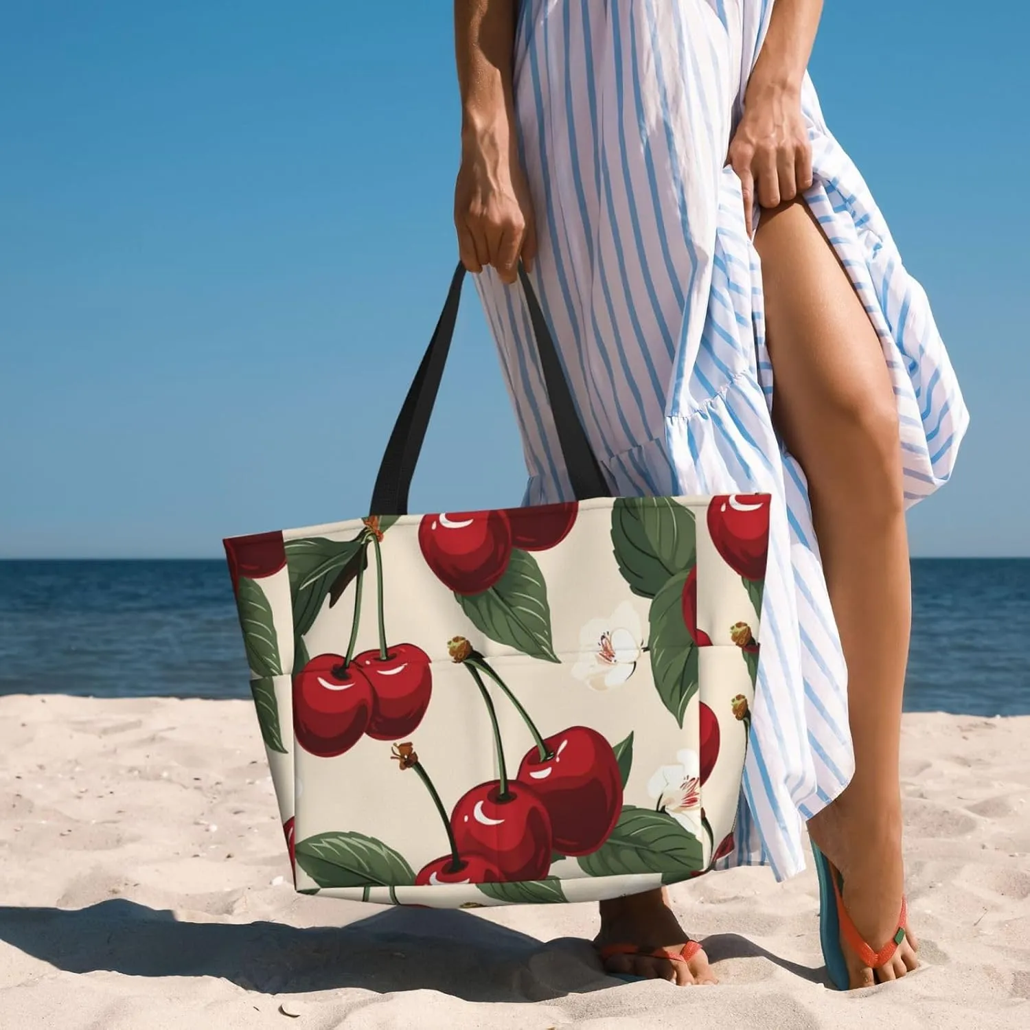 Beach Tote Bag for Women Oversized Travel Weekender Bags Sport Soccer Waterproof Pool Bag Beach Accessories