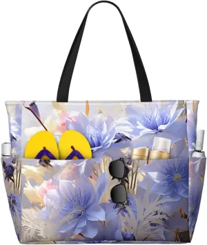 Beach Tote Bag for Women Oversized Travel Weekender Bags Underwater Turtle Waterproof Pool Bag Beach Accessories