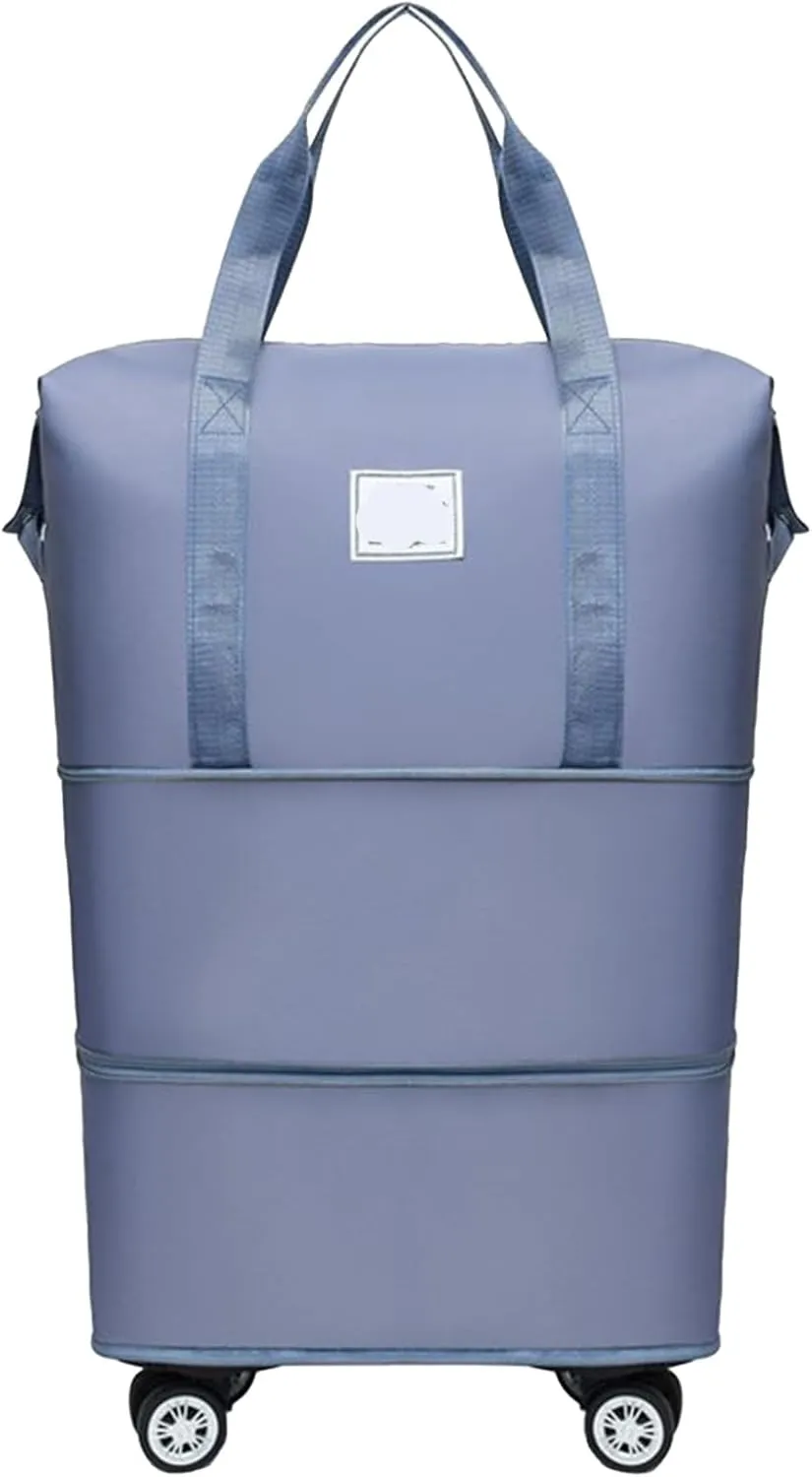 Beente Travel Bag With Wheels, new large capacity travel bag - universal wheel removable, Suitable for travel camping (Blue)