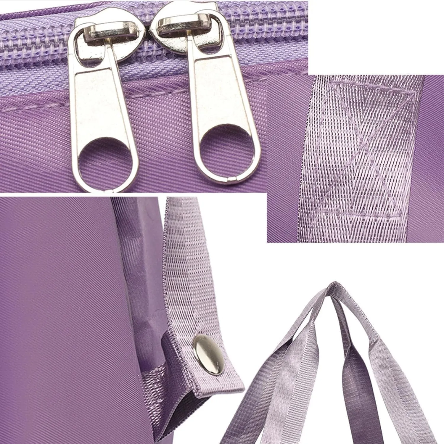Beente Travel Bag with Wheels, Travel Bag with Removable Wheels, Family Life Travel with Wheel, Expandable Foldable Duffle (Dark Purple)