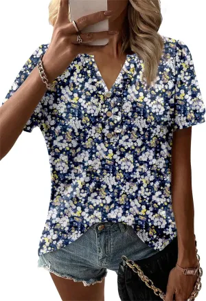 BETTE BOUTIK Womens Summer Tunic Tops Short Sleeve Trendy Shirts Casual Blouse