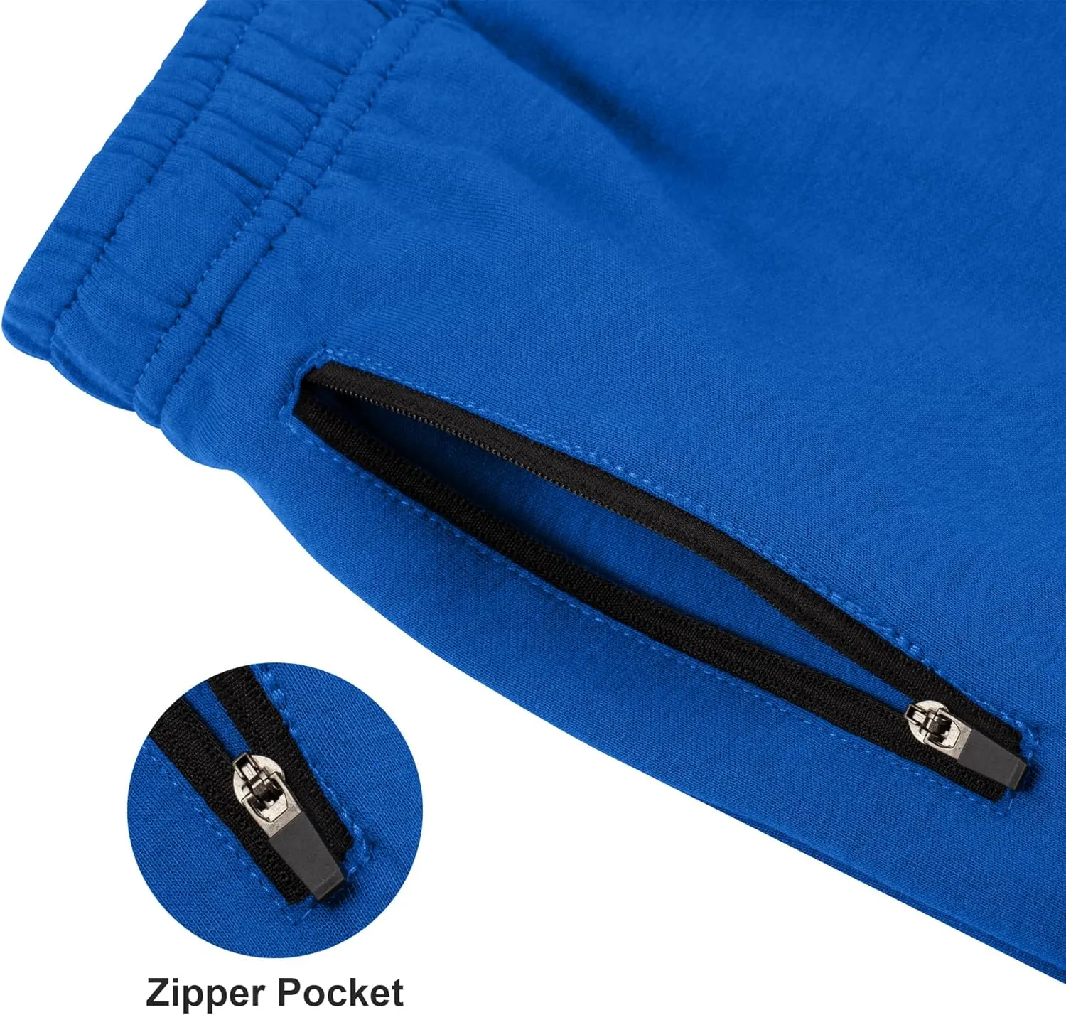 BIG ELEPHANT Kids Casual Shorts with Zipper Pockets and Drawsting, Youth Boys Athletic Shorts for Running Playing