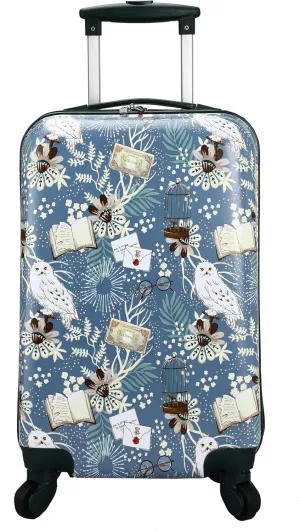 Bioworld Harry Potter Hedwig 20 Inch Blue Carry-on Luggage with rolling wheels