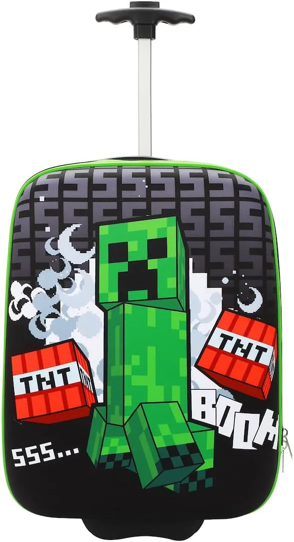 Bioworld Minecraft Creeper 2-Pack Carry On Luggage Set