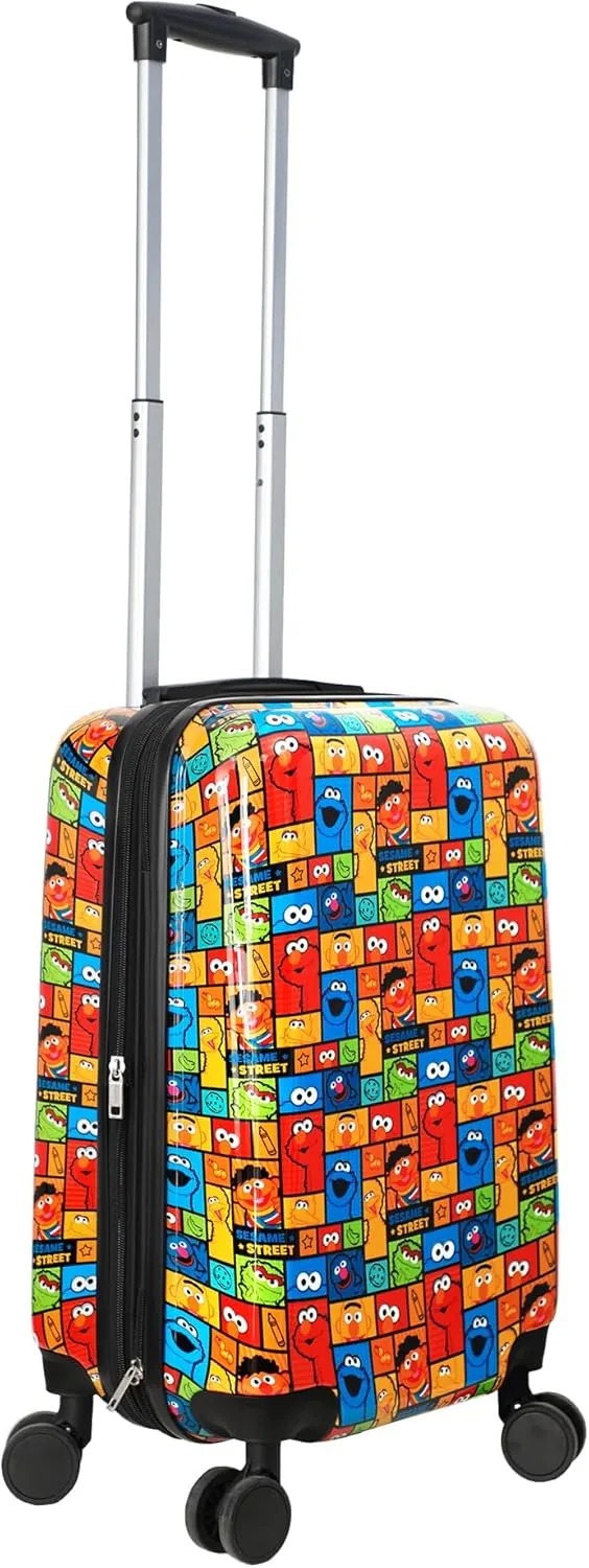 Bioworld Sesame Street All-Over Print Character Panels 20" Carry-On Luggage