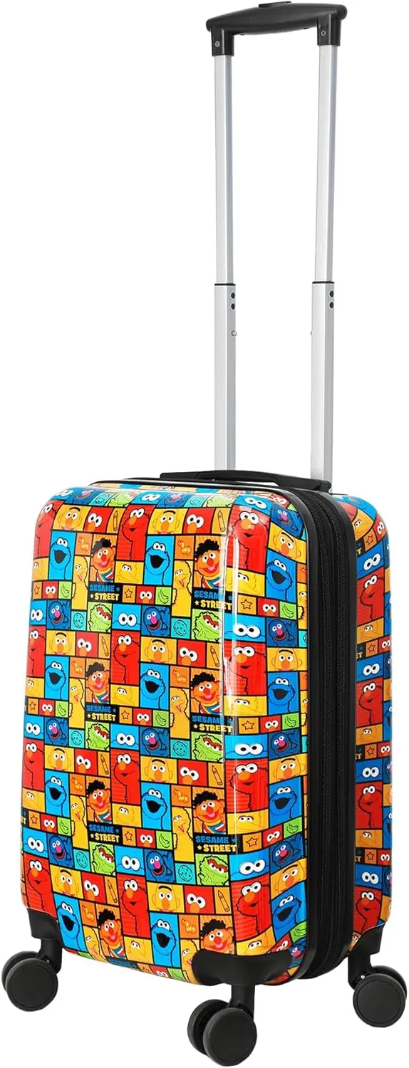Bioworld Sesame Street All-Over Print Character Panels 20" Carry-On Luggage