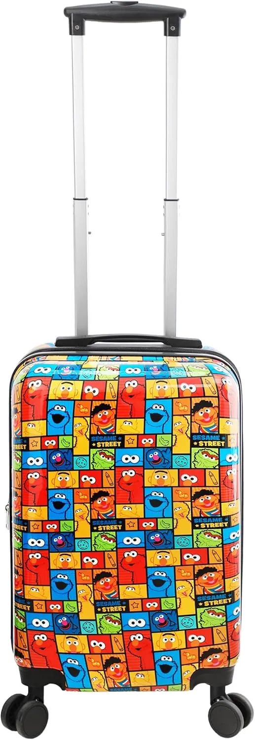 Bioworld Sesame Street All-Over Print Character Panels 20" Carry-On Luggage