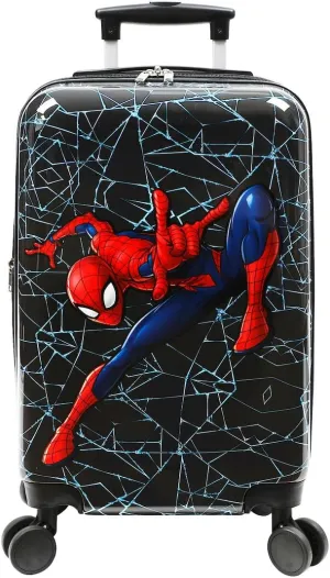 Bioworld Spider-Man Spider Webs Black 20" Rolling Luggage