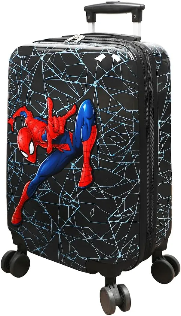 Bioworld Spider-Man Spider Webs Black 20" Rolling Luggage