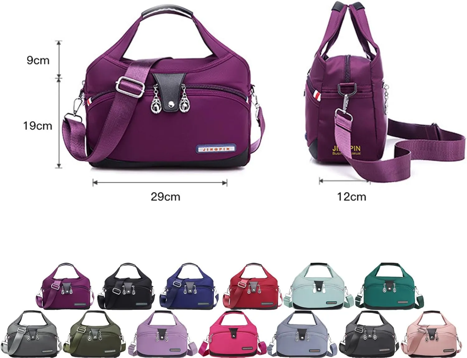 Blaciokamith Tote Bag, Blaciokamith Soft Side Lightweight Underseat Tote Bag, Large Capacity Crossbody Messenger Bags