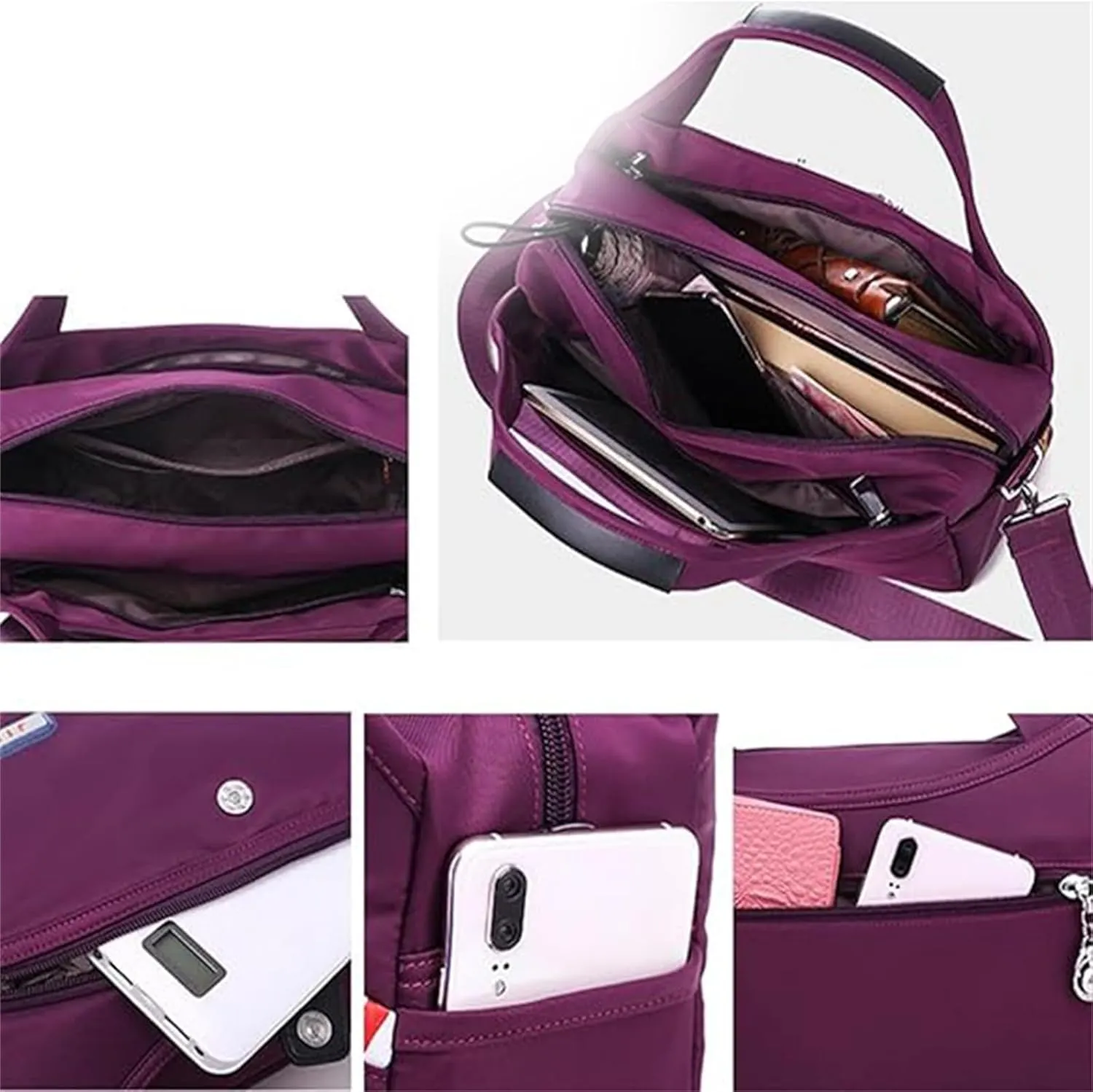 Blaciokamith Tote Bag, Blaciokamith Soft Side Lightweight Underseat Tote Bag, Large Capacity Crossbody Messenger Bags