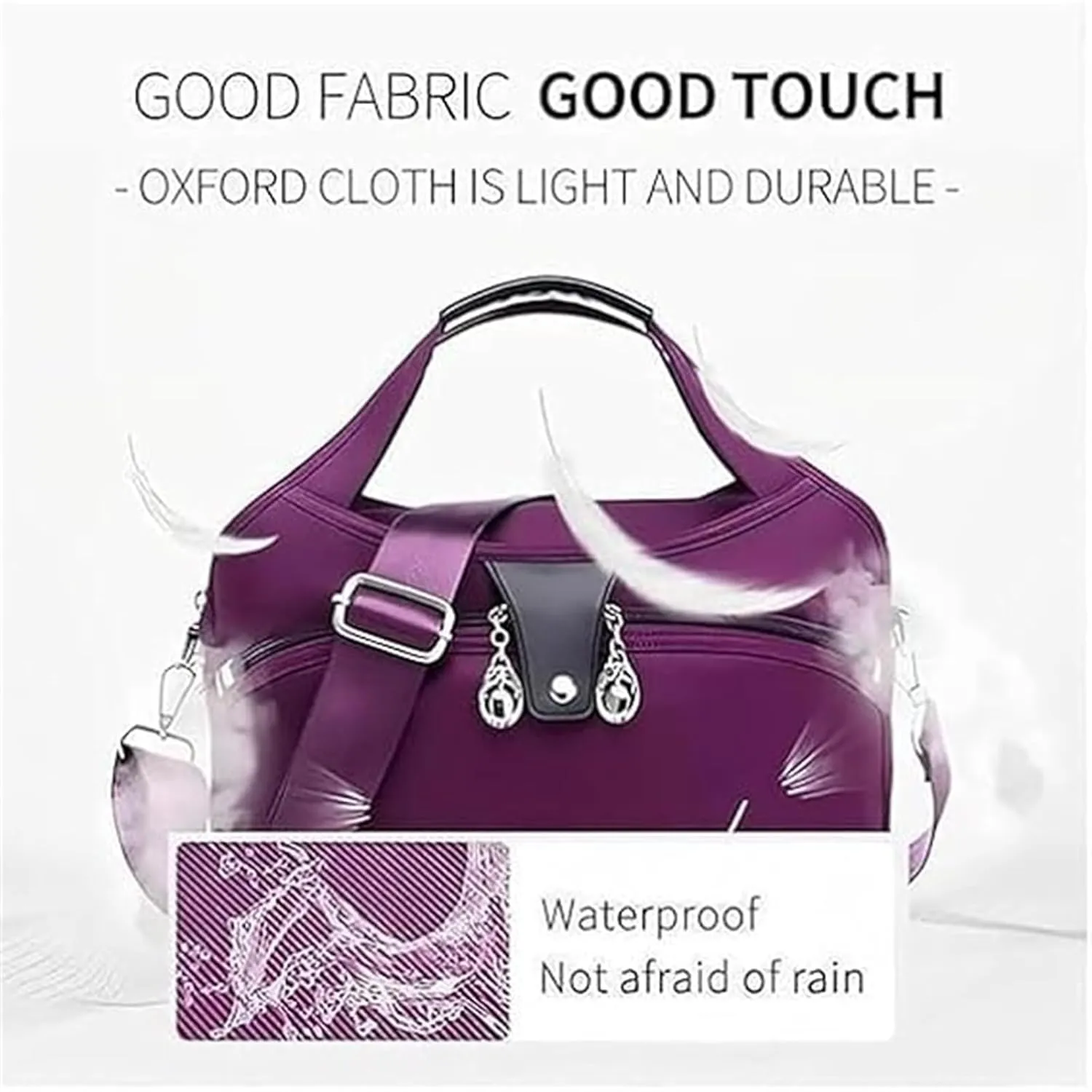 Blaciokamith Tote Bag, Blaciokamith Soft Side Lightweight Underseat Tote Bag, Large Capacity Crossbody Messenger Bags