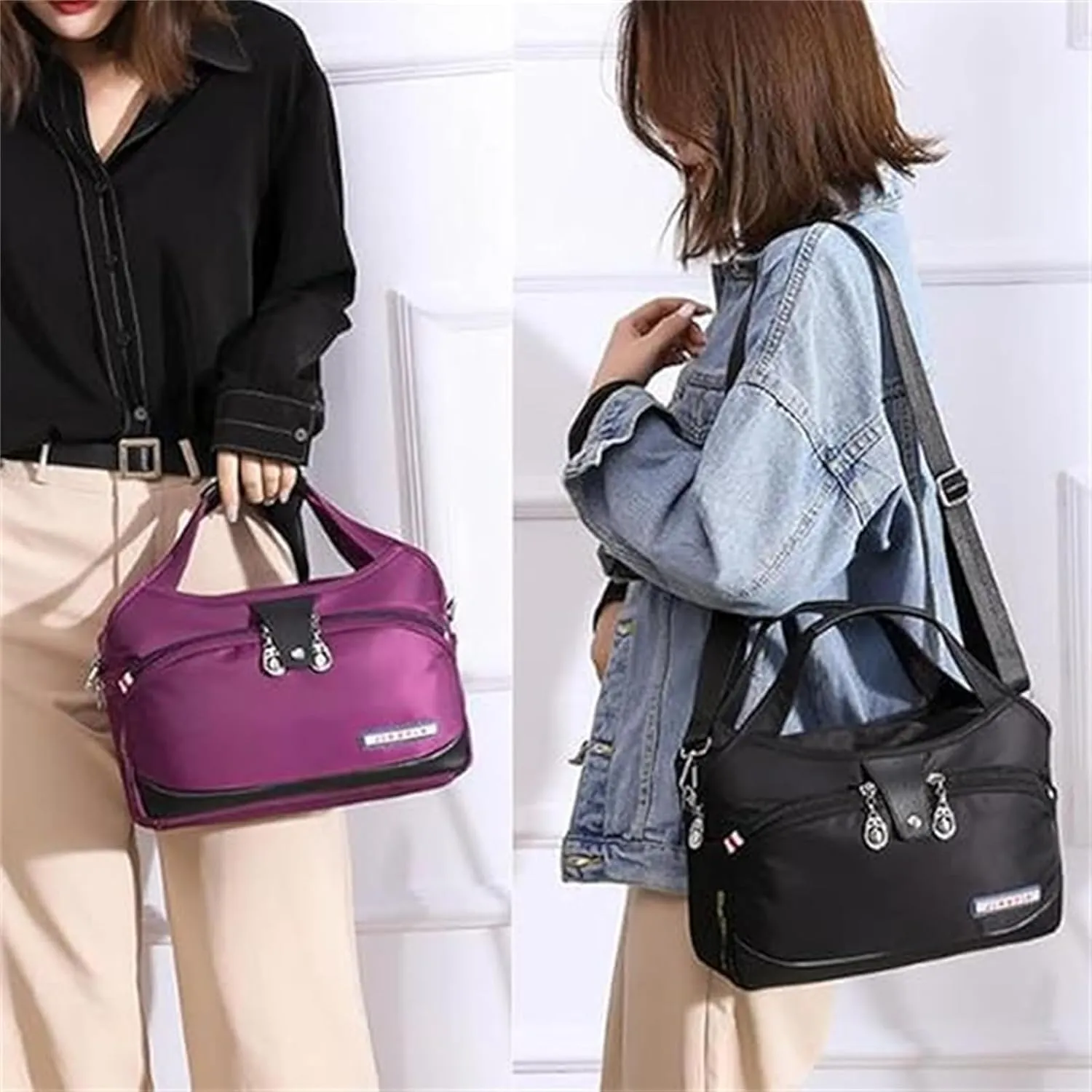 Blaciokamith Tote Bag, Blaciokamith Soft Side Lightweight Underseat Tote Bag, Large Capacity Crossbody Messenger Bags