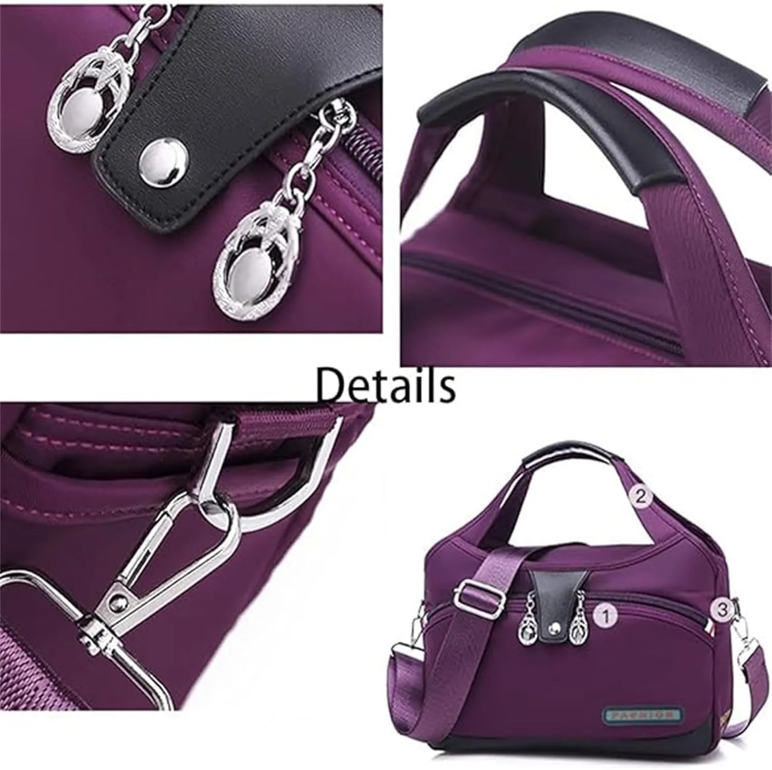 Blaciokamith Tote Bag, Blaciokamith Soft Side Lightweight Underseat Tote Bag, Large Capacity Crossbody Messenger Bags