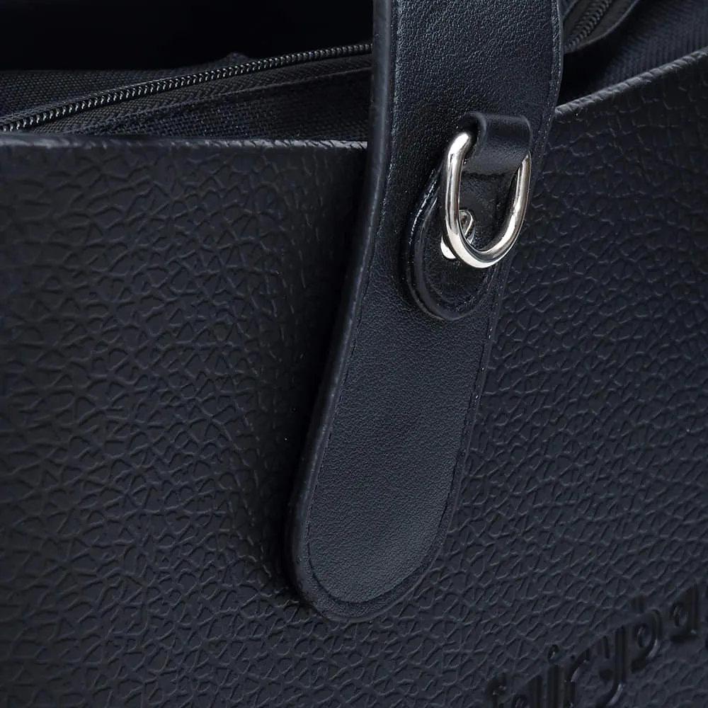 Black Silicone Tote Ladies Bag