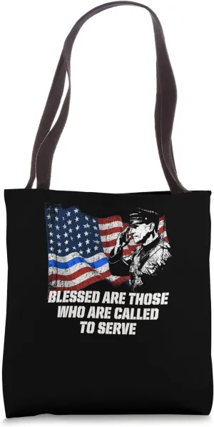 Blessed are Those Who Serve Police Officer Tote Bag