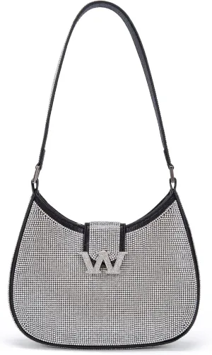 Bling Bling Rhinestone Crystals Evening Clutch Handbags for Women Sparkling Wedding Prom Party Club Purses (black)
